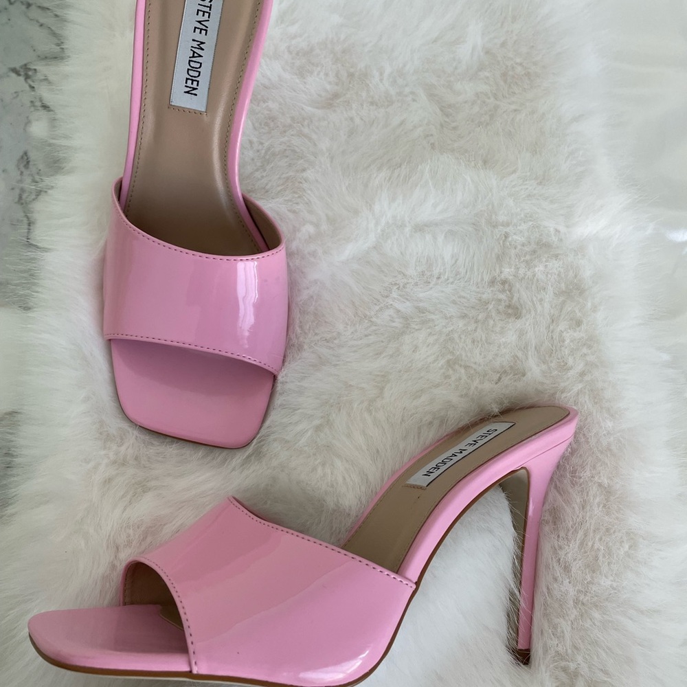 Steve Madden Glossy Barbie Pink Heels